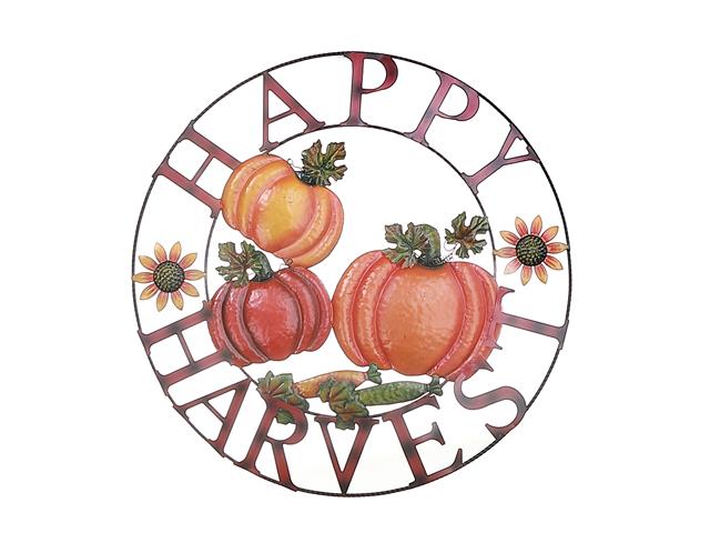 24" PUMPKIN WHEEL WALL DÉCOR  (HAPPY HARVEST)