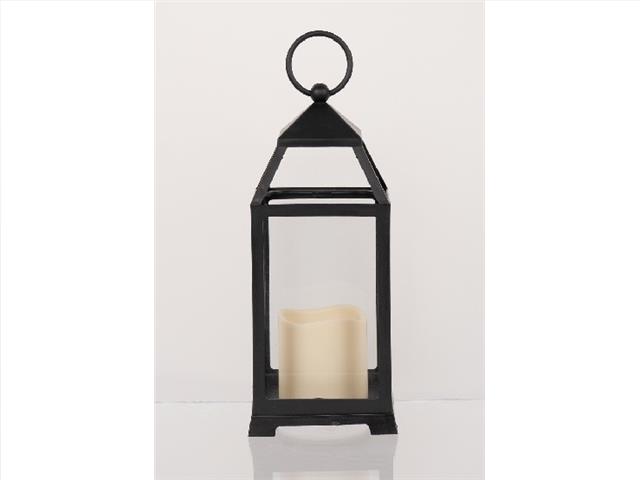 LED BLACK LANTERN WITH HANGER