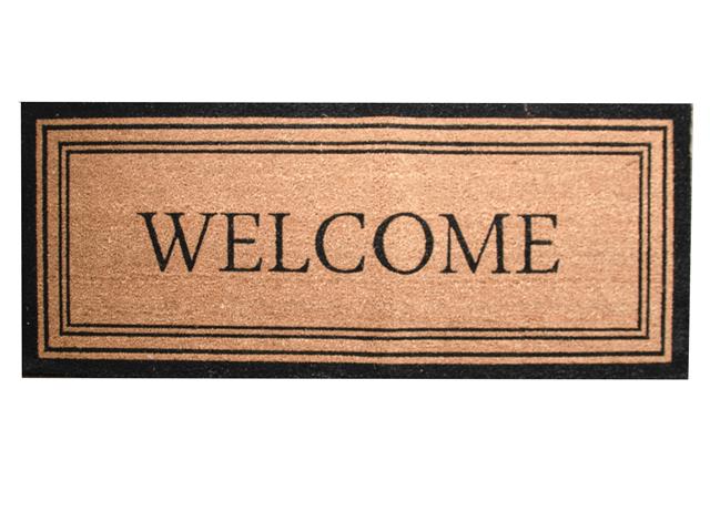 COIR DOOR MAT (WELCOME - BORDER) (16"X48")