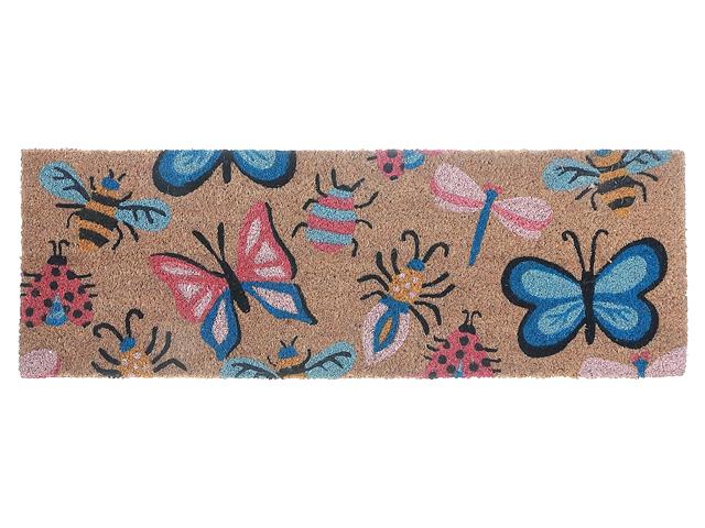 COIR DOOR MAT (BUTTERFLIES & BUGS) (10"X30")