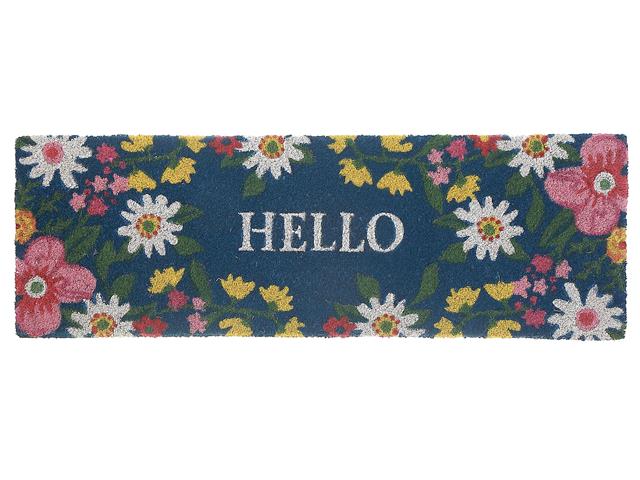 COIR DOOR MAT (FLORAL HELLO) (10"X30")