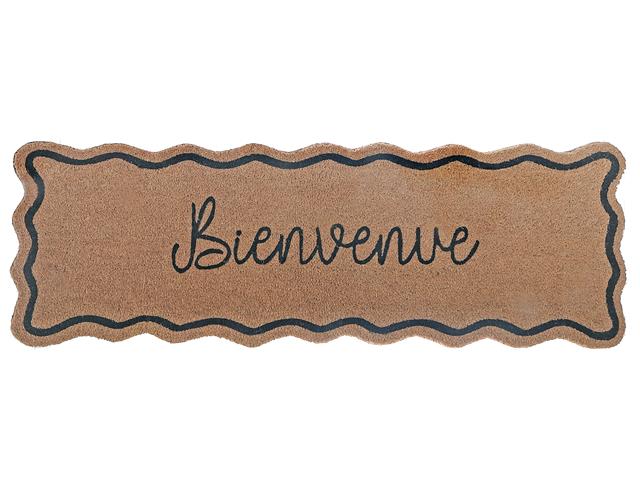 SCALLOP SHAPE COIR DOOR MAT (BIENVENUE) (16"X48")