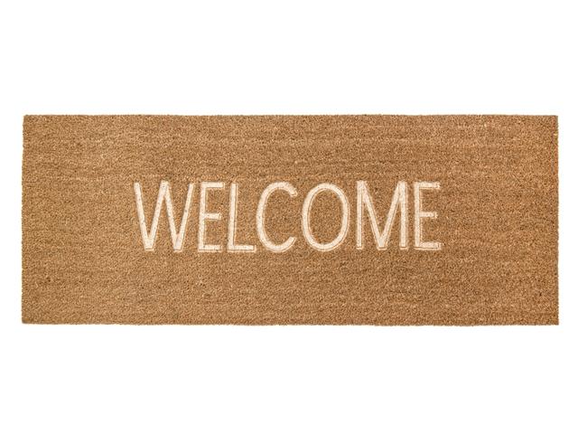 EMBOSSED COIR DOOR MAT (WELCOME) (18"X46")