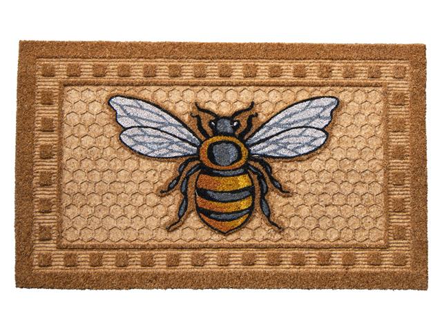 EMBOSSED COIR DOOR MAT (BEE)