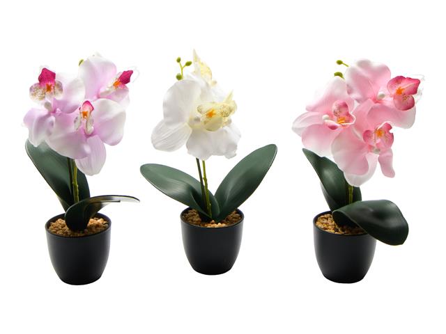 ARTIFICIAL POTTED ORCHIDS (ASSTD)