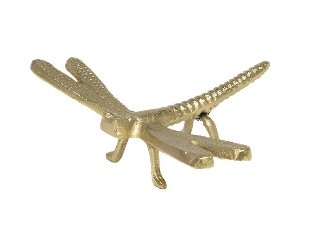 GOLD DRAGONFLY DECOR 9"