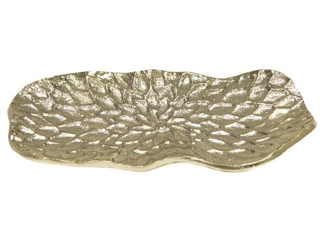 GOLD PETAL TEXTURED TRAY 10"