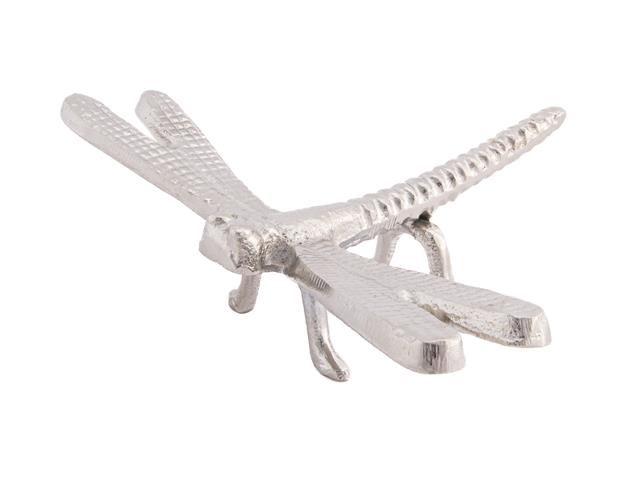 SILVER DRAGONFLY DECOR 9"