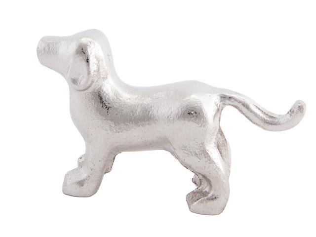 SILVER DOG DECOR 6"