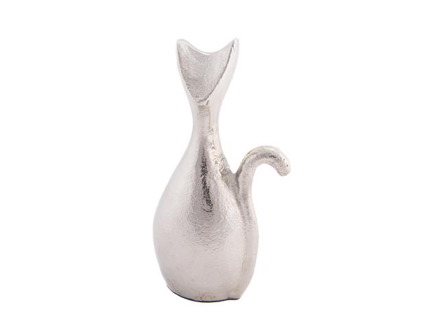 SILVER CAT DECOR 7.5"