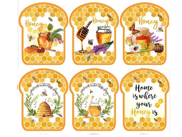 10" BREAD-SHAPE CERAMIC TRIVET (HONEY) (ASSTD)