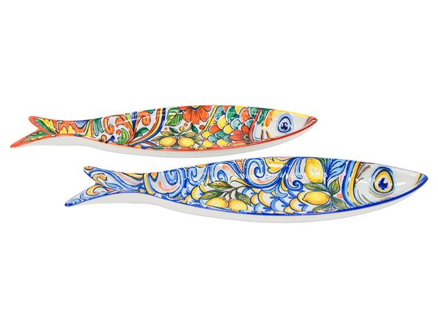 11" EMBOSSED MELAMINE PLATE (SARDINES) (ASSTD)