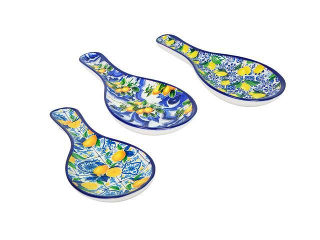 EMBOSSED PORCELAIN SPOON REST (LEMON) (ASSTD)