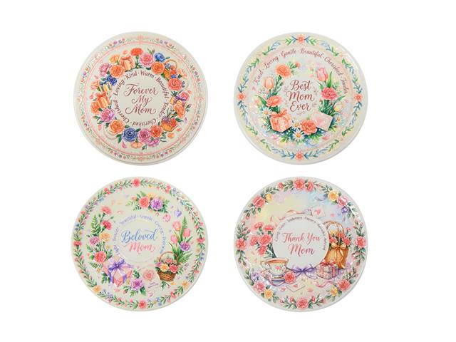 6.5" EMBOSSED MELAMINE PLATE (MOM) (ASSTD)