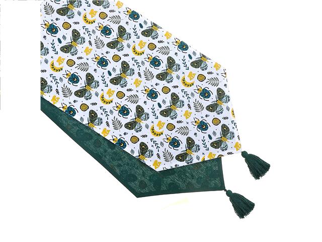COTTON TABLE RUNNER (54") (BUTTERFLY & BEETLE )