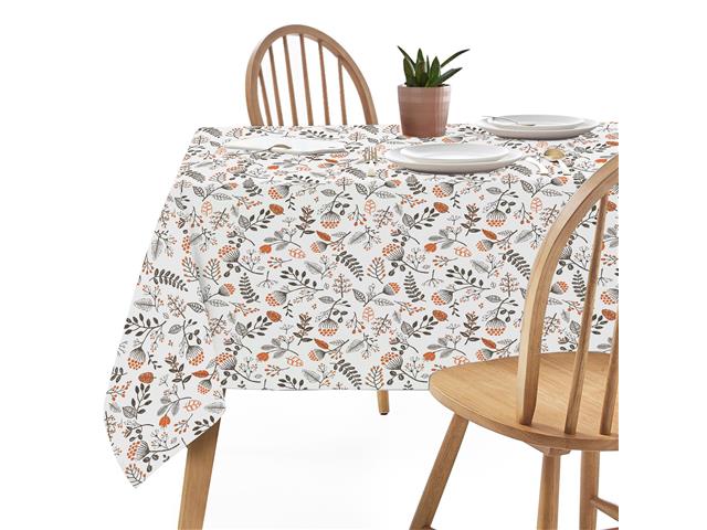 COTTON TABLE CLOTH (60"  X 90") (PERSIMMON)