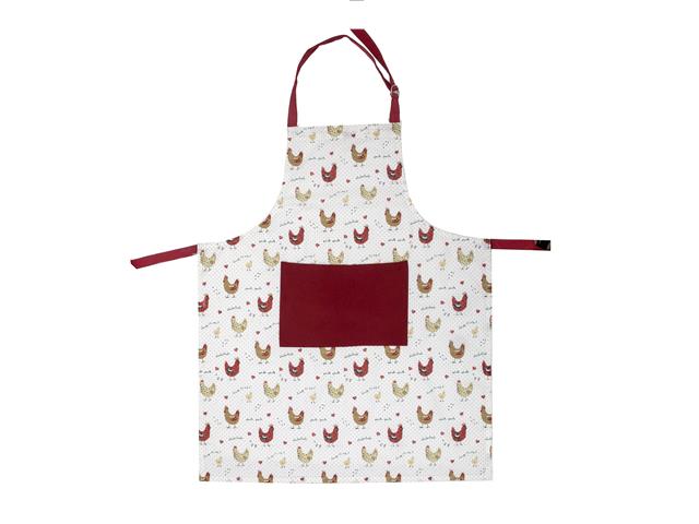 COTTON APRON (28"  X  34") (FARMHOUSE CHICKEN)