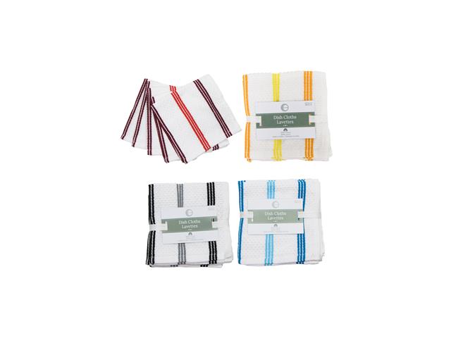 5 PK TERRY DISH CLOTH (TONAL STRIPES) (ASSTD)