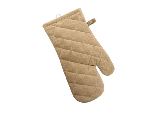 13" COTTON OVEN MITT (TAUPE)