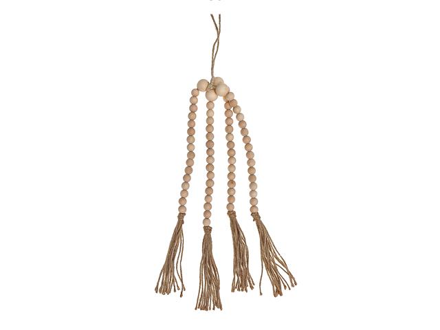 24" QUADRUPLE BEAD GARLAND (NATURAL)