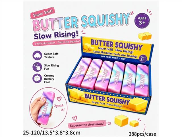 TIE-DYE BUTTER SQUISHY ASST'D COLOURS