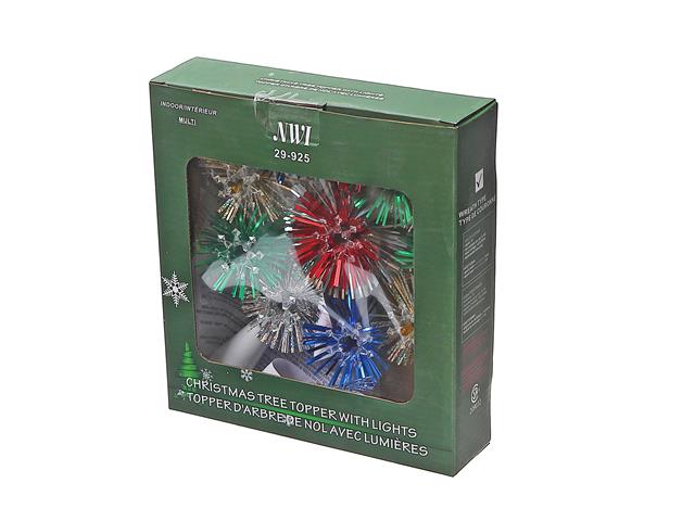 8" 10LT STAR TREE TOPPER (CLEAR BULBS) (ASSTD)