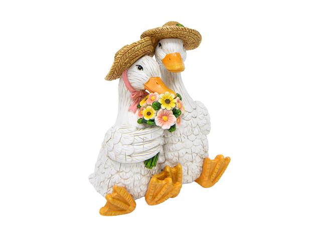 6.25" POLYRESIN GOOSE COUPLE