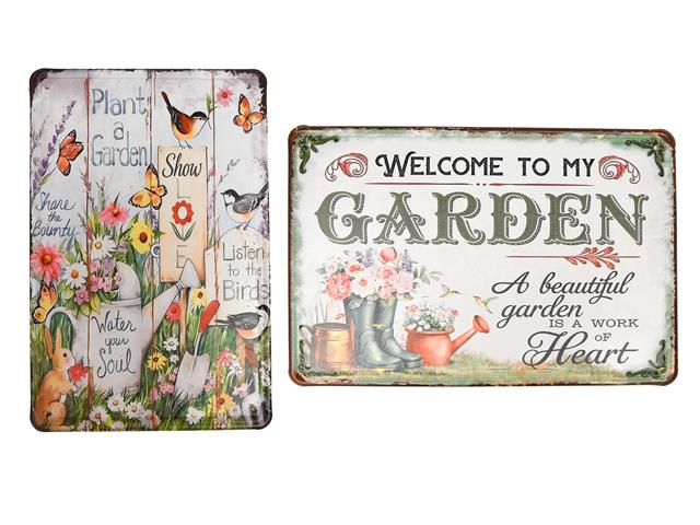 IRON WALL SIGN (GARDEN) (ASSTD)