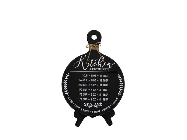 WOODEN BLACK KITCHEN CONVERSION BOARD WITH RECIPE STAND