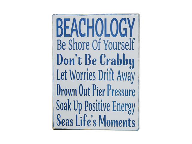 METAL WALL SIGN (BEACHOLOGY)