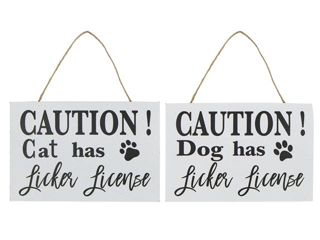 MDF WALL SIGN (CAUTION LICKER LICENSE) (ASSTD)