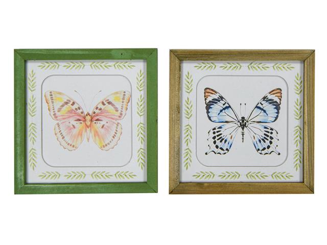 MDF FRAMED WALL SIGN (BUTTERFLY) (ASSTD)
