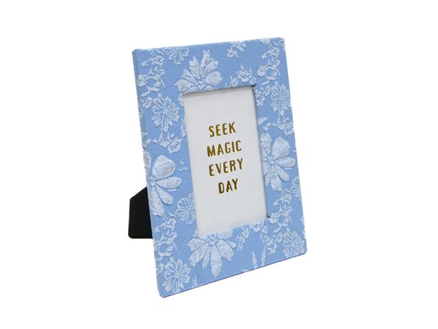 FABRIC PHOTO FRAME (4X6) (BLUE FLORAL)