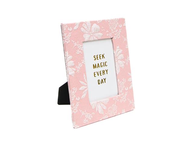 FABRIC PHOTO FRAME (4X6) (PINK FLORAL)