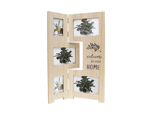 5 SECTION FOLDABLE PICTURE FRAME (WELCOME TO OUR HOME)