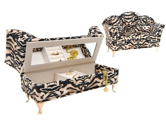 MINI SOFA JEWELRY BOX (ZEBRA)