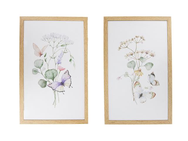 MDF WALL ART (WATERCOLOR BUTTERFLY GARDEN) (ASSTD)