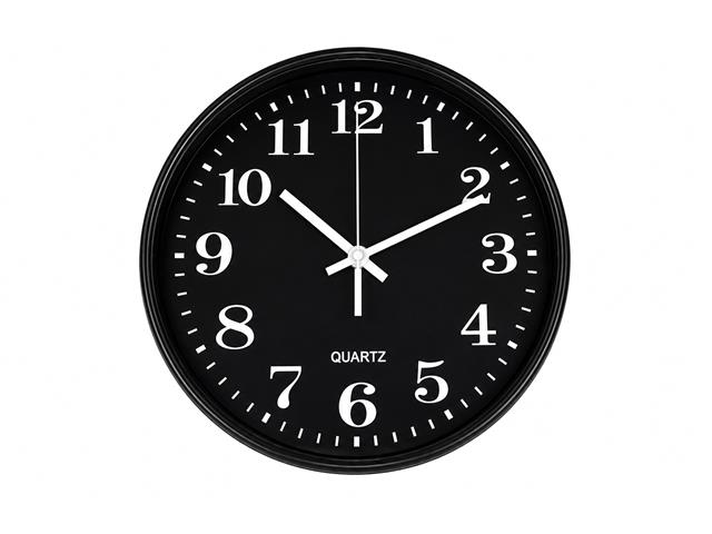 CLASSIC ROUND WALL CLOCK (BLACK)