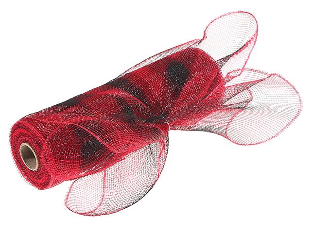 MESH RIBBON (RED BUFFALO) (10"X5Y)