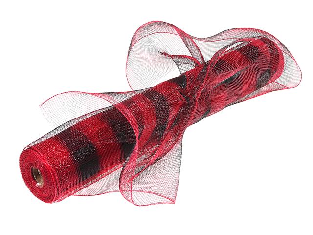 MESH RIBBON (RED BUFFALO) (21"X10Y)