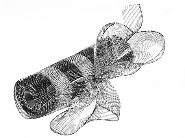 MESH RIBBON (WHITE BUFFALO) (10"X5Y)