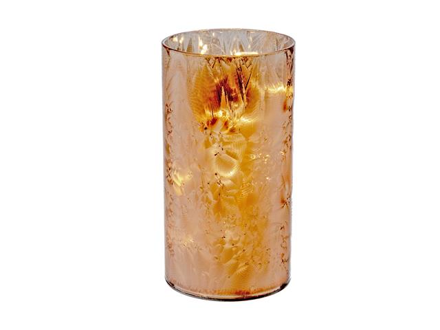 LED CYLINDER GLASS STAND (BRONZE) (5.9")