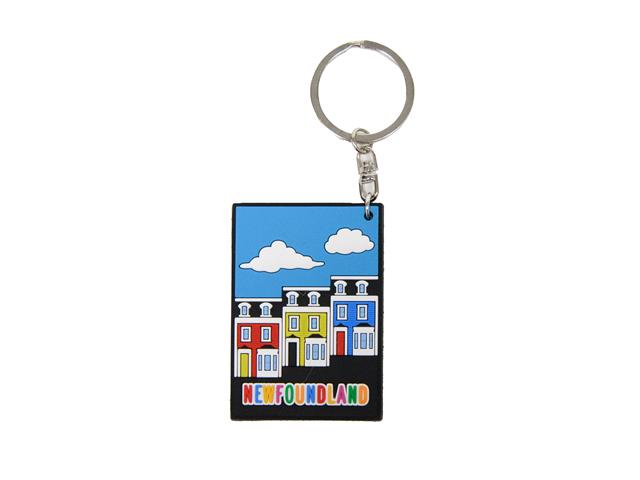 RUBBER KEYCHAIN (VICTORIAN ROW HOUSE)