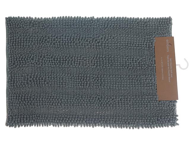 SOLID CHENIILE BATH MAT 20"X32" (GRAY)
