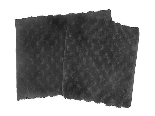 HANDWOVEN POMPOM BATH MAT (BLACK) (20"X 58")