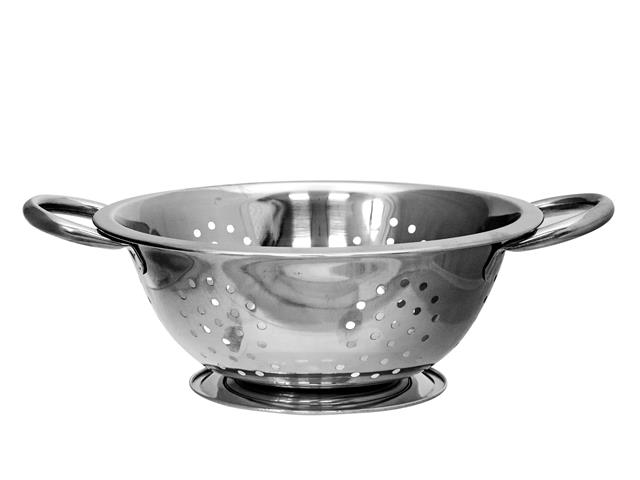 STAINLESS STEEL COLANDER WITH HANDLES (8.75")