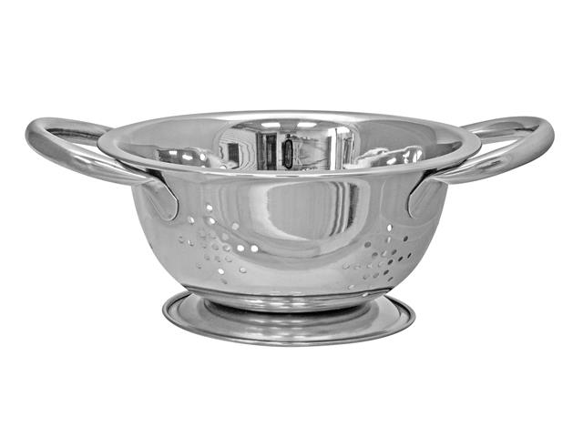 STAINLESS STEEL COLANDER WITH HANDLES (6.25")