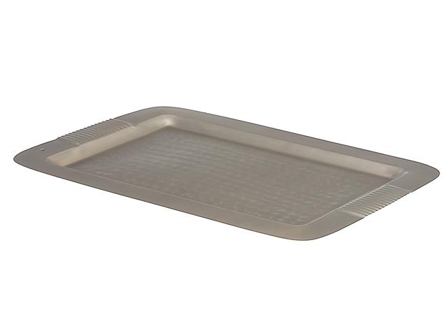 RECTANGULAR HAMMERED TRAY (17" X 12") (CHAMPAGNE)