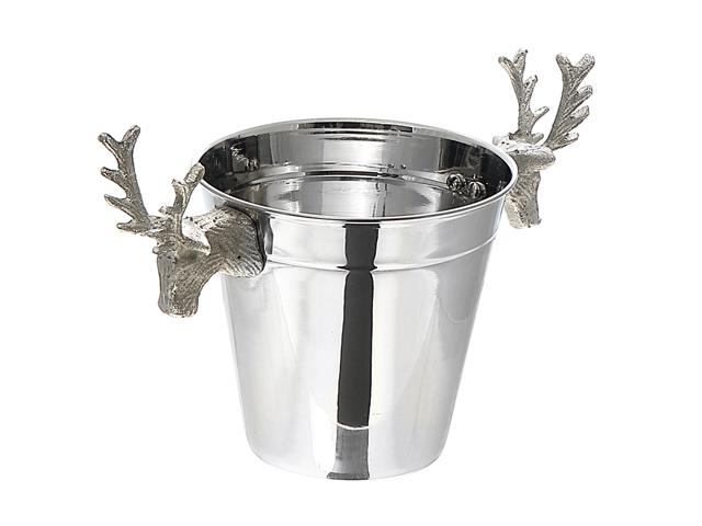 STAINLESS STEEL ICE BUCKET WITH REINDEER
 (5.5")
