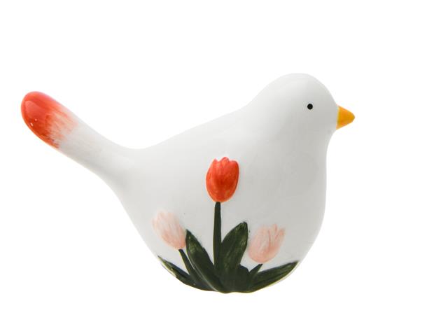 EMBOSSED FLORAL DOLOMITE BIRD